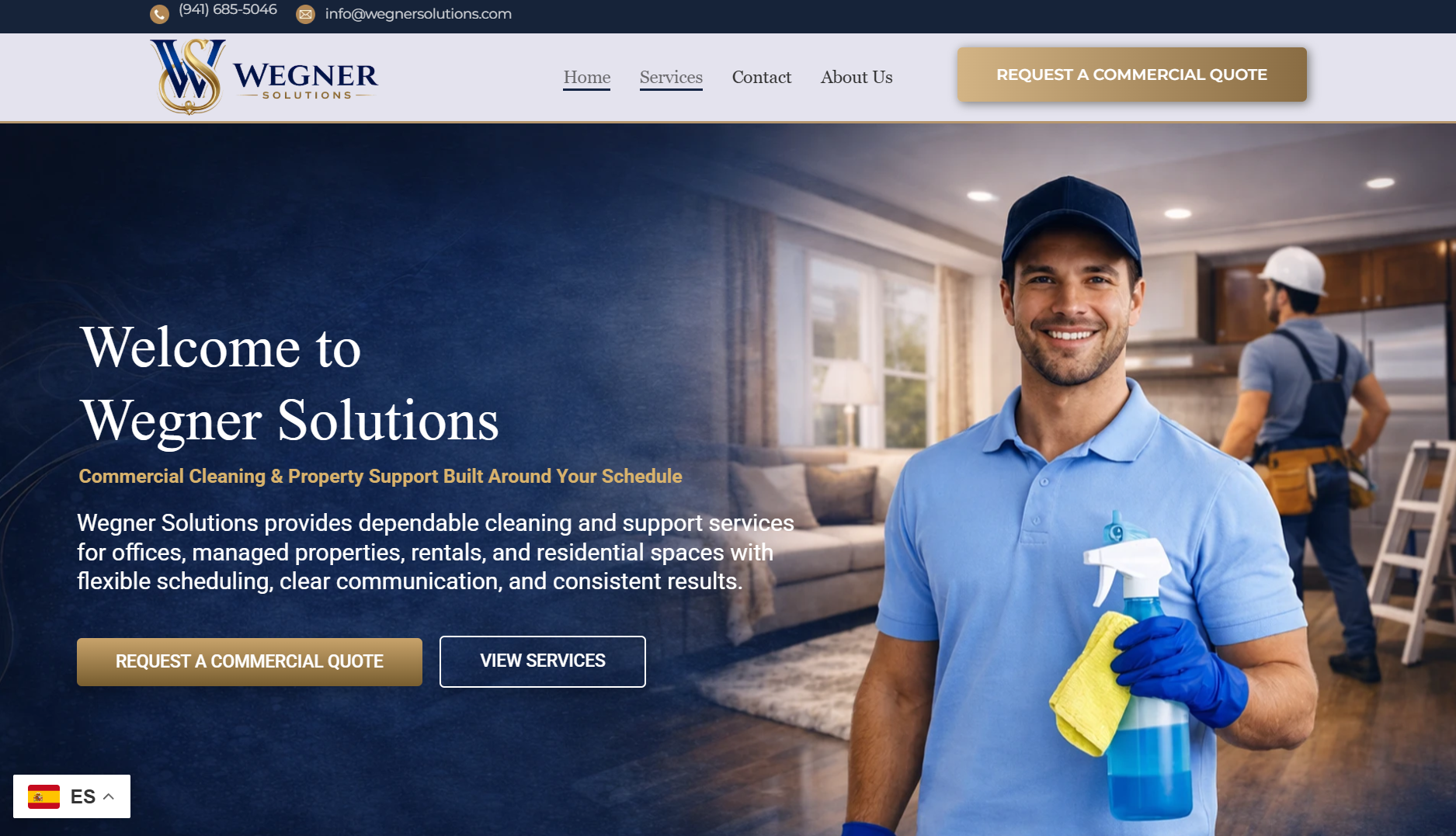 Wegner Solutions website design example